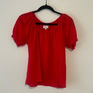 Madewell texture & thread puffy sleeve blouse